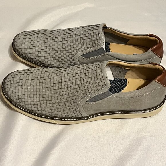 NWOT Johnston & Murphy McGuffey Woven Slip-On Loafers | Gray | Men's 11.5M - Picture 5 of 9